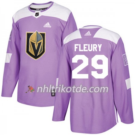 Vegas Golden Knights Trikot Marc-Andre Fleury 29 Adidas 2017-2018 Lila Fights Cancer Practice Authentic - Herren